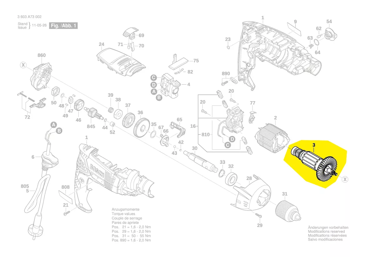 Induit BOSCH réf. 2 609 002 946